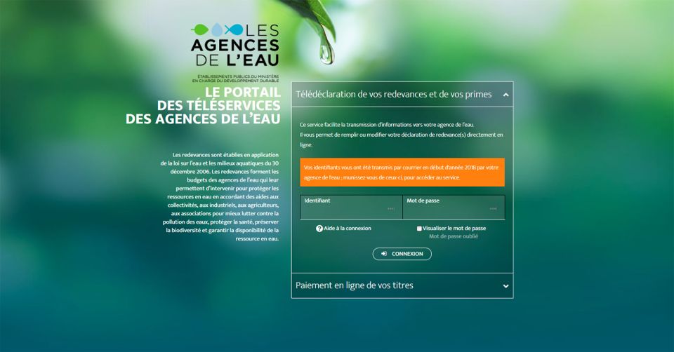 Agence de l'Eau RMC - Redevance prélèvement d'eau 2017