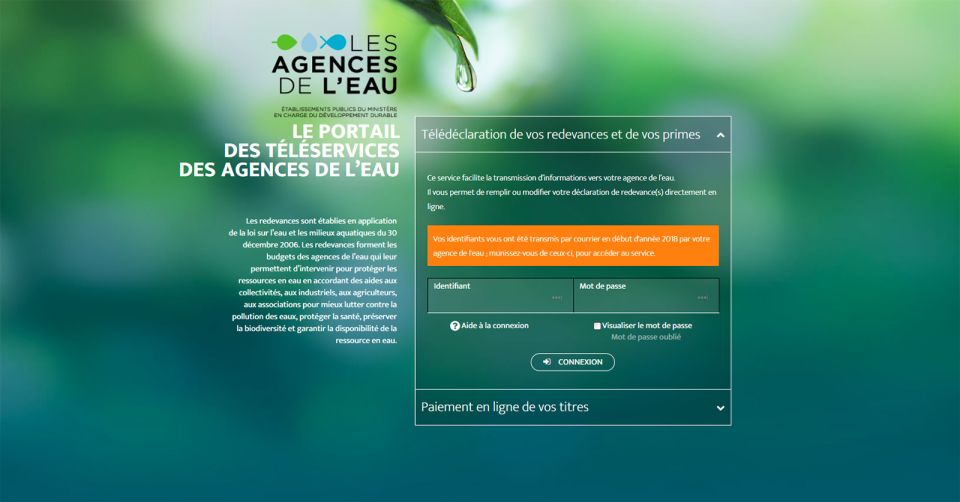 Agence de l'Eau RMC - Redevance prélèvement d'eau 2017